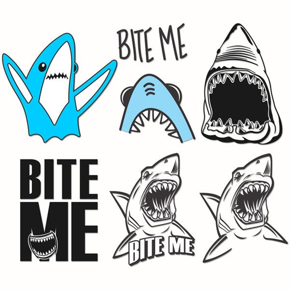 Shark Bite Me Cuttable Designs SVG DXF EPS use with