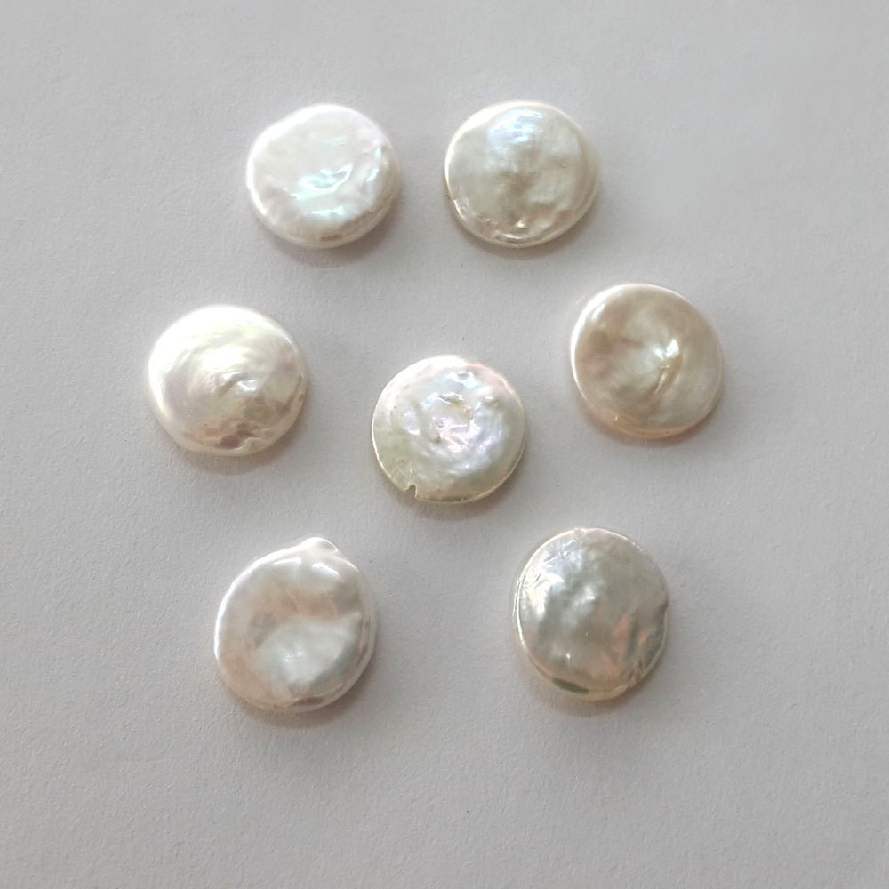 14-15mm coin pearl loose freshwater pearl wholesale by Fancypearls
