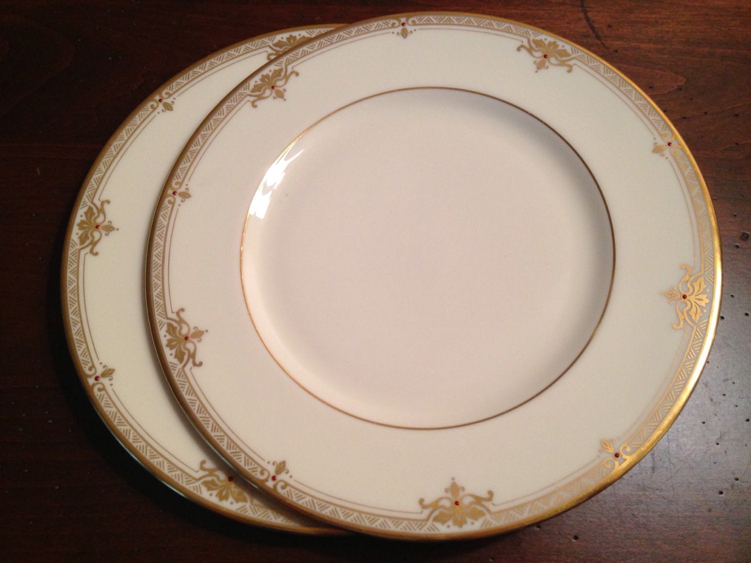 Lenox China 'Republic' Pattern Salad Plates Set of 2