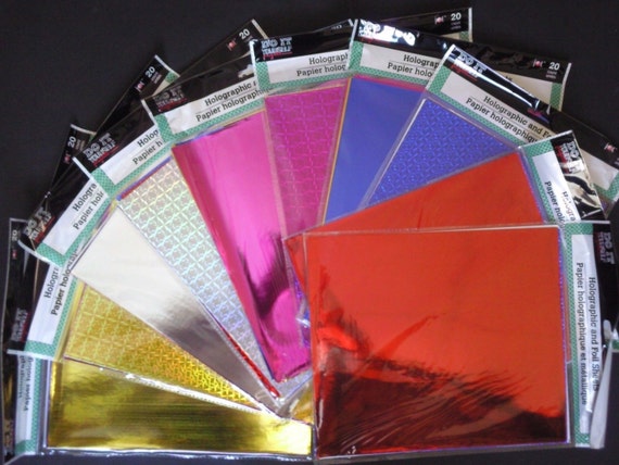 20 Ct Holographic Foil Sheets Scrapbook Foil Paper Foil 20-ct-holographic-foil-sheets-scrapbook-foil-paper-foil