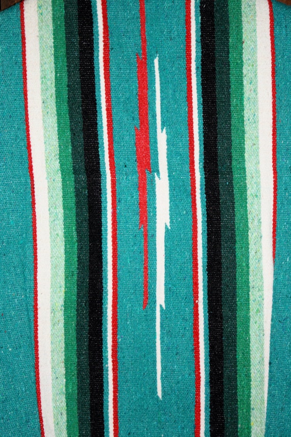 70's Turquoise Pendleton Southwestern Indian Blanket