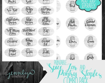 Pantry Staples Kitchen LabelsFarmhouse inspired Shiplap and