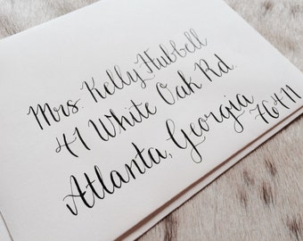 Custom Handwritten Calligraphy - Piper Font - Envelope Addressing