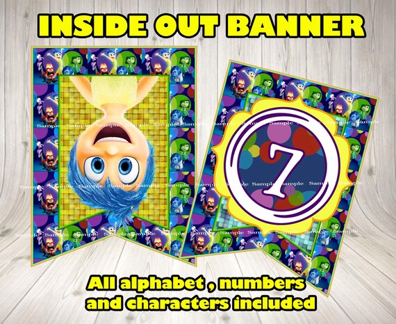 INSIDE OUT BANNER. Inside out party by DecorationsLeon on Etsy