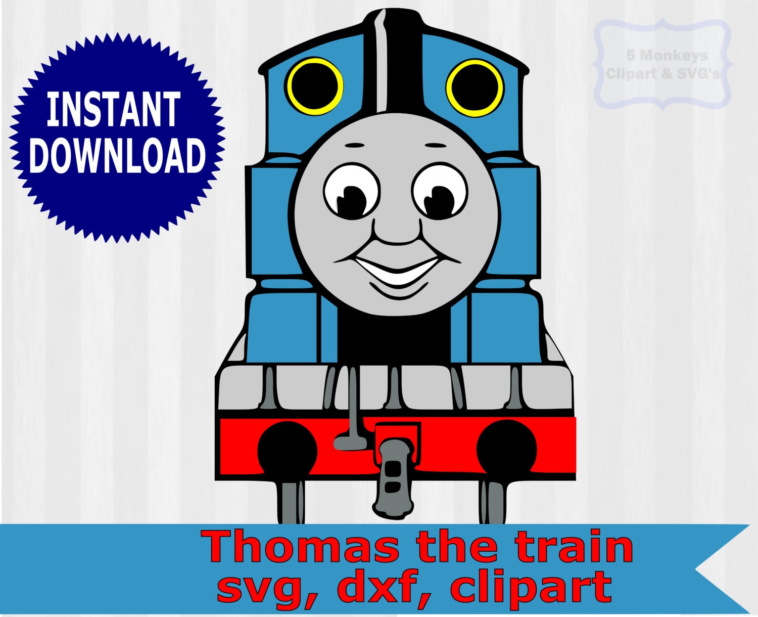 Thomas the train SVG thomas the train clipart by 5MonkeysClipart