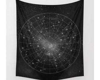 Constellation Wall Tapestry, Wall Hanging, Star Map, Astronomy, Astrology, Celestial Map, Space, Wall Art, Wall Decor, Home Decor