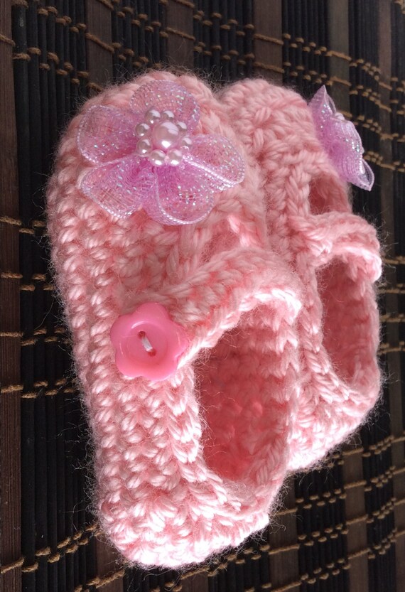 Items similar to Crochet Baby Shoes.Handmade Shoes for Baby Girls.Mary
