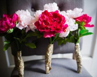 Pink Peony Bridesmaids Bouquets (Set of 3)