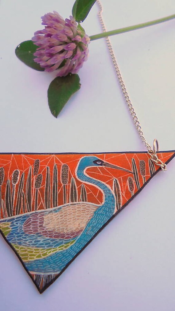 Items similar to Painting necklace on Etsy
