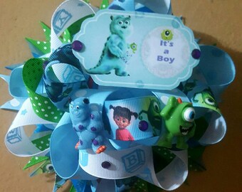 Monsters INC Baby Shower Corsage