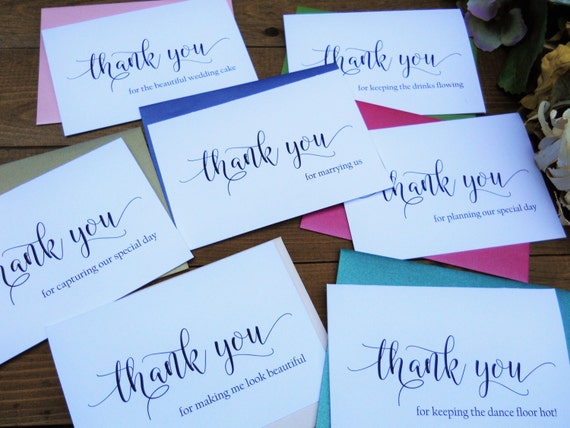 wedding vendor thank you cards photographer