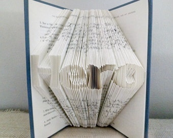 Gift for Soldier - Military Gift - Hero - Folded Book Art - Book Sculpture Gift for him - Gift for her - Appreciation Gift -