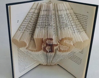 Anniversary Gift for Boyfriend/Girlfriend - Folded Book Sculpture - Paper Anniversary - Gift for her - Gift for him