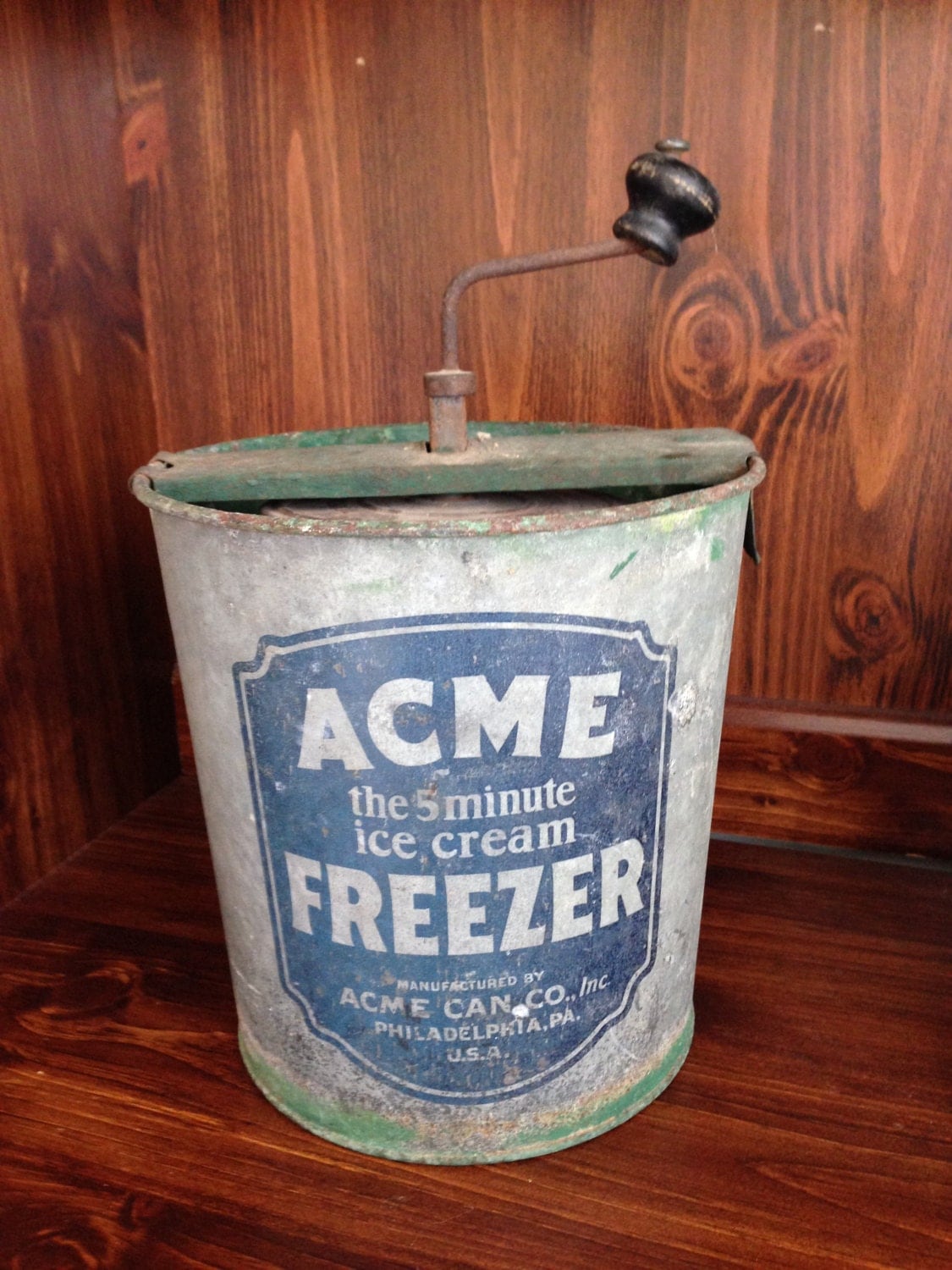 Vintage 1920's 5 MINUTE ACME Ice Cream Freezer / Maker All