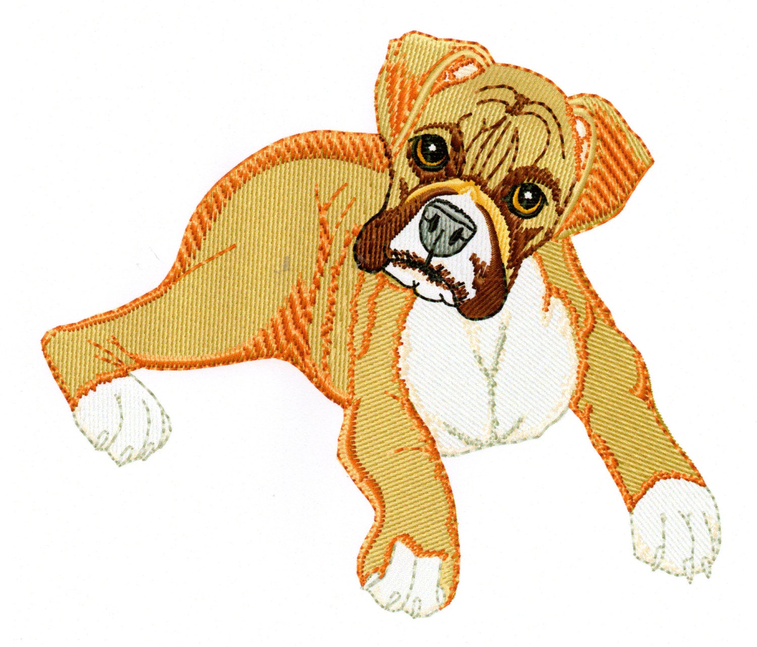 Boxer puppy machine embroidery design dog pet Boxer puppy machine embroidery design dog pet