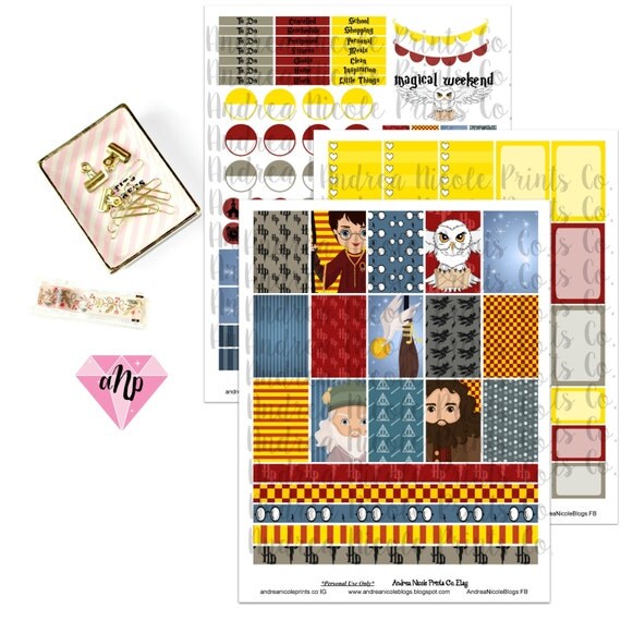 SALEPrintable Harry Potter inspired Planner Stickers for