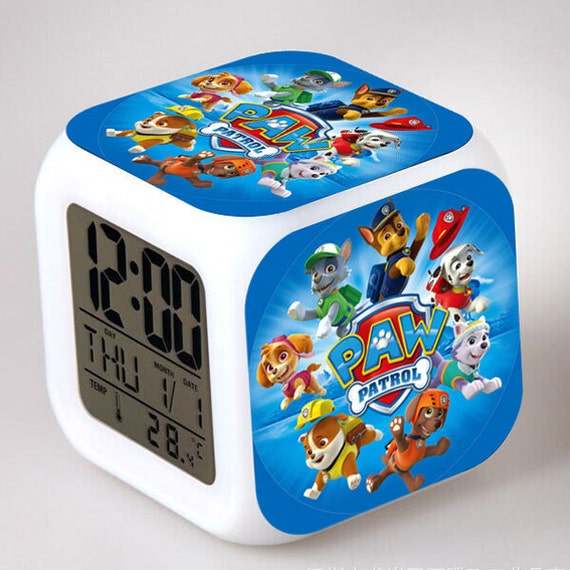Paw patrol decor bedroom alarm clock night light by AwesomeDis