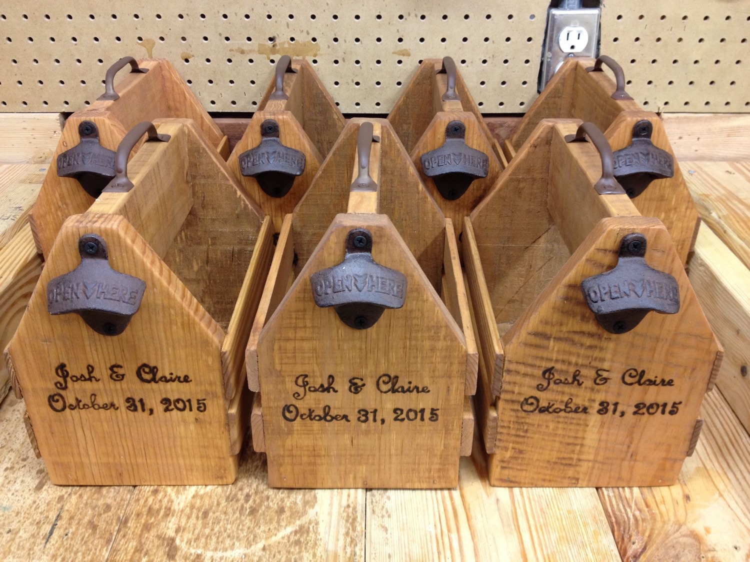 6Pack Carrier. Custommade customized Beer Holder. Bottle