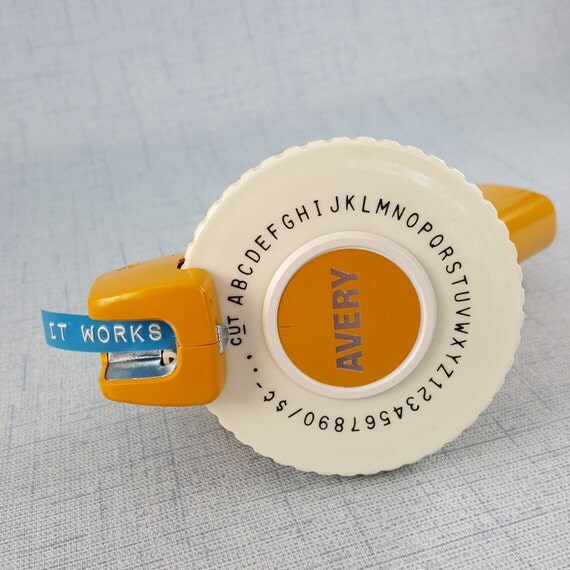 Vintage Astro Label Maker Kit in Floral Box Tape Included