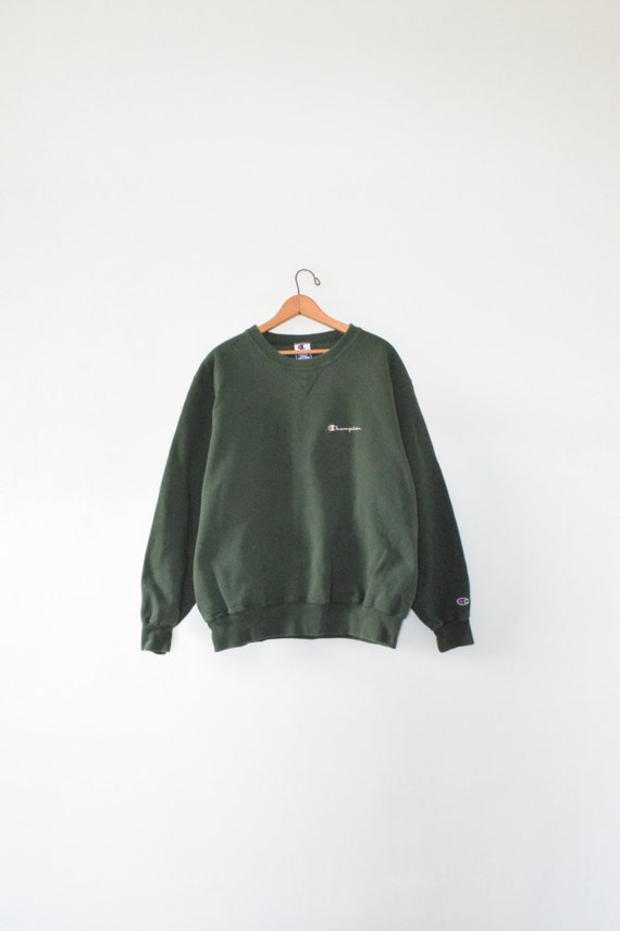 hunter green champion sweatshirt