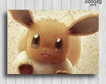 Eevee pokemon print anime manga pokemon gifts