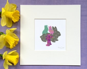 Rabbit papercut | Etsy