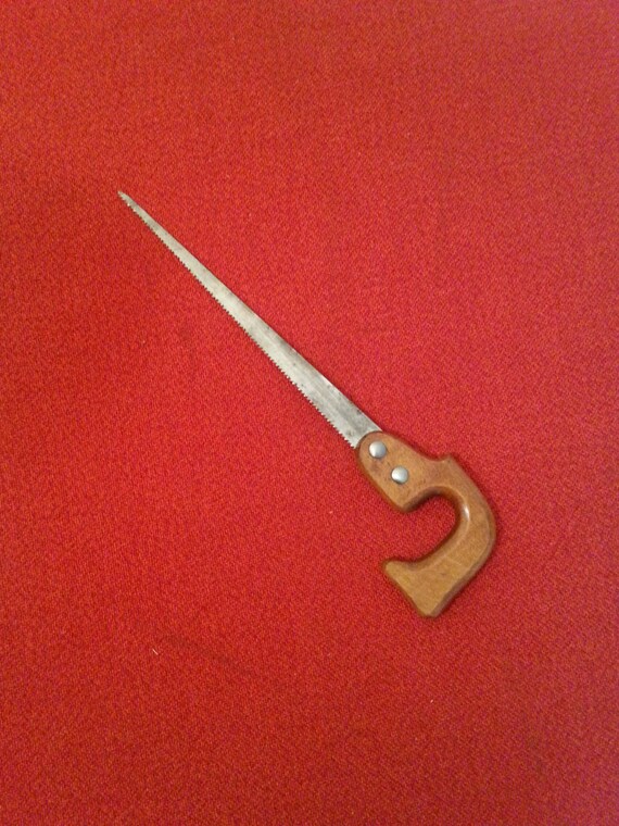 Vintage Keyhole Saw Compass Saw Handsaw Wood Handle Hole Saw