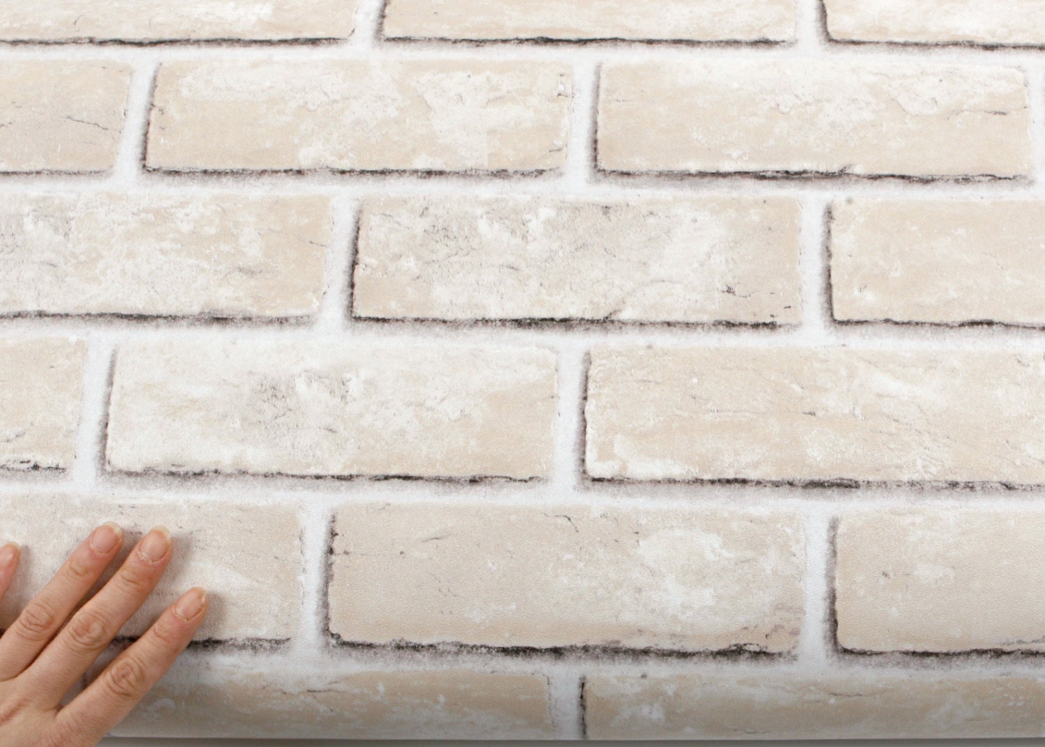 Peel & Stick Backsplash Brick Pattern Contact Paper by ECKUSA Peel & Stick Backsplash Brick Pattern Contact Paper by ECKUSA