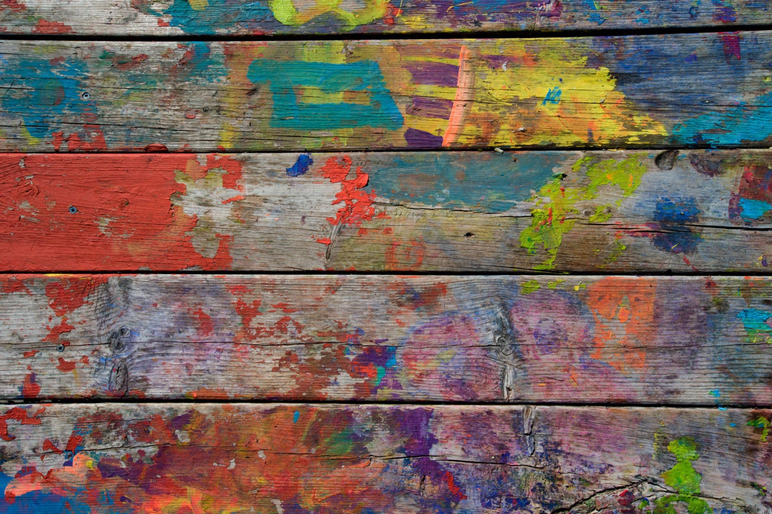 5x6 Splattered Paint Wood Planks Printed by DreamscapeBackdrops