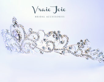 Bridal Crystal Tiara, Bridal Crown, Bridal Hair Accessory, Bridal Jewellery, Victorian Style, Crystal, Rhinestone, Wedding Jewellery