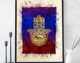 Hamsa Wall Decor hamsa painting | etsy Hamsa Wall Decor hamsa painting | etsy