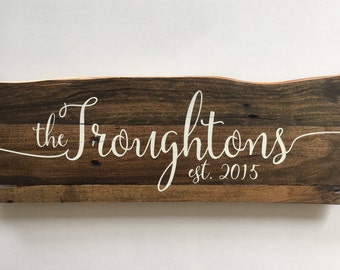 Wooden Sign, Last Name Sign, Personalized Family Name Sign, Rustic Sign, Rustic Wooden Sign
