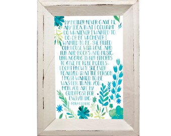 Gilmore Girls Inspired "Rory's Speech" (8 X 10 Watercolor Print)