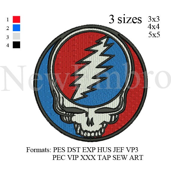 Grateful dead logo embroidery design embroidery by NewEmbro