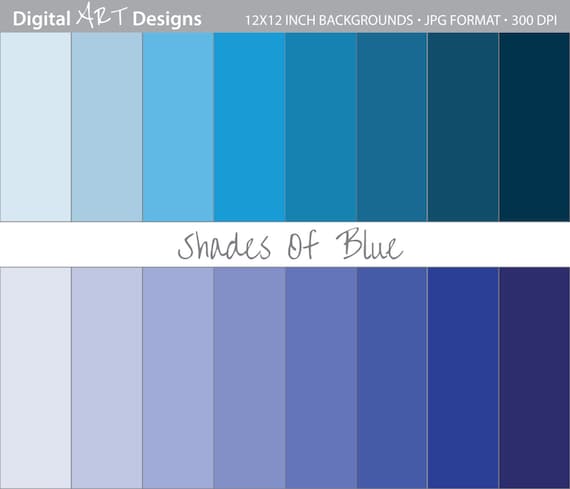 Shades of Blue Navy Sky Blue Nautical Marine Sea Blue