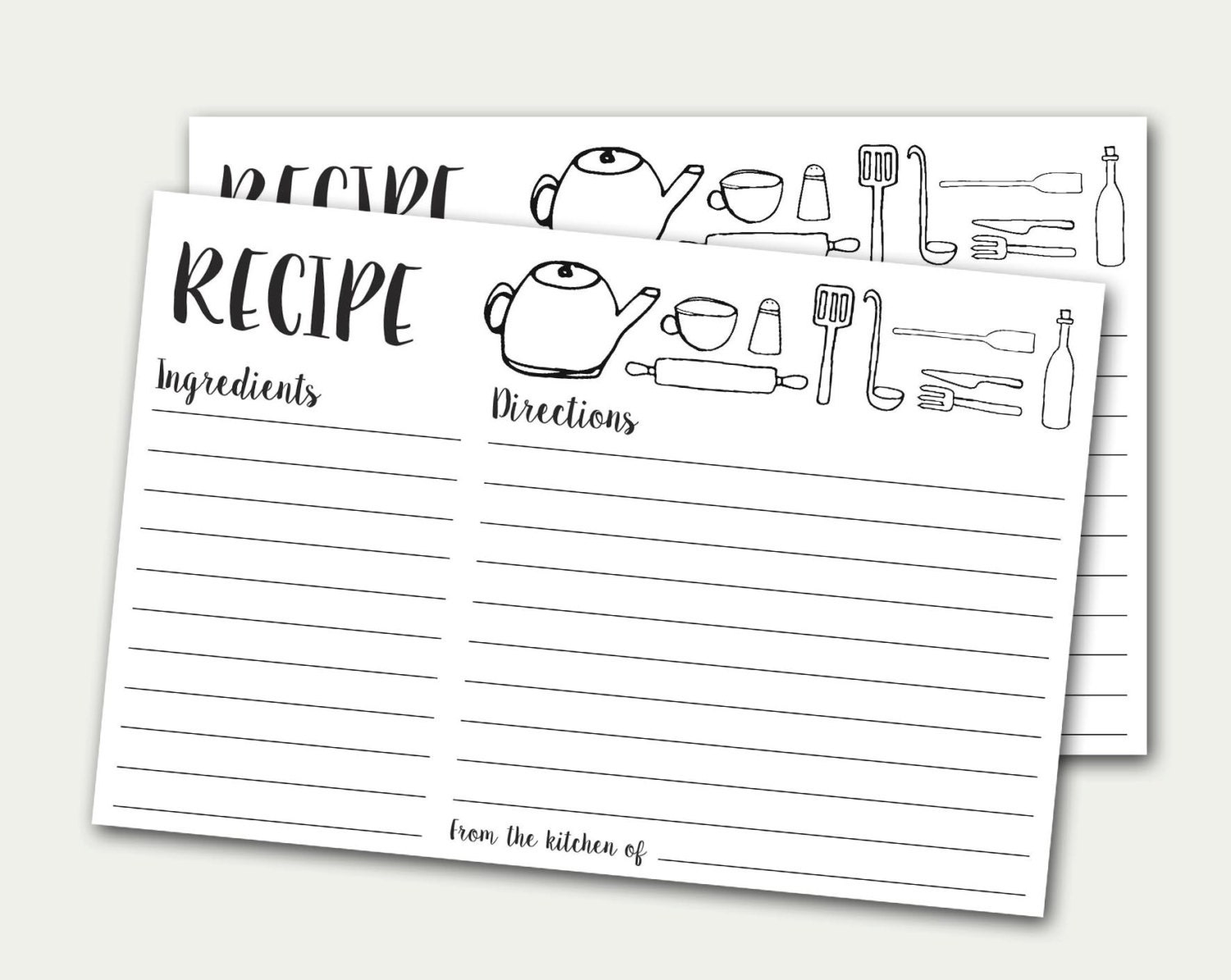 recipe cards printable recipe card doodles recipe card black and white recipe cards