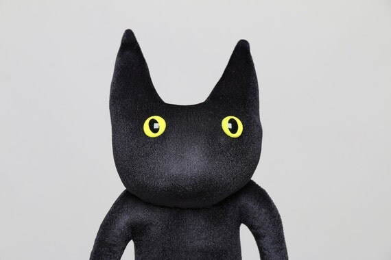 black cat plushie