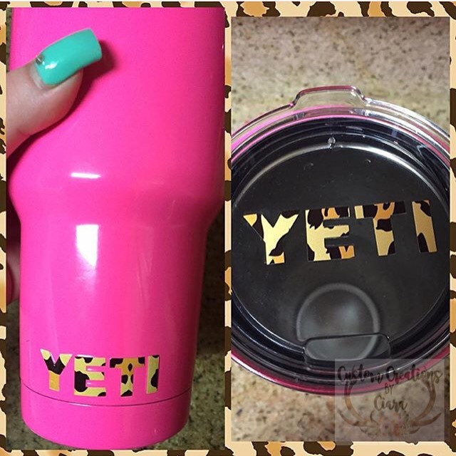 Cheetah Yeti Lid Decal Yeti Logo for Rambler and Tumbler Any