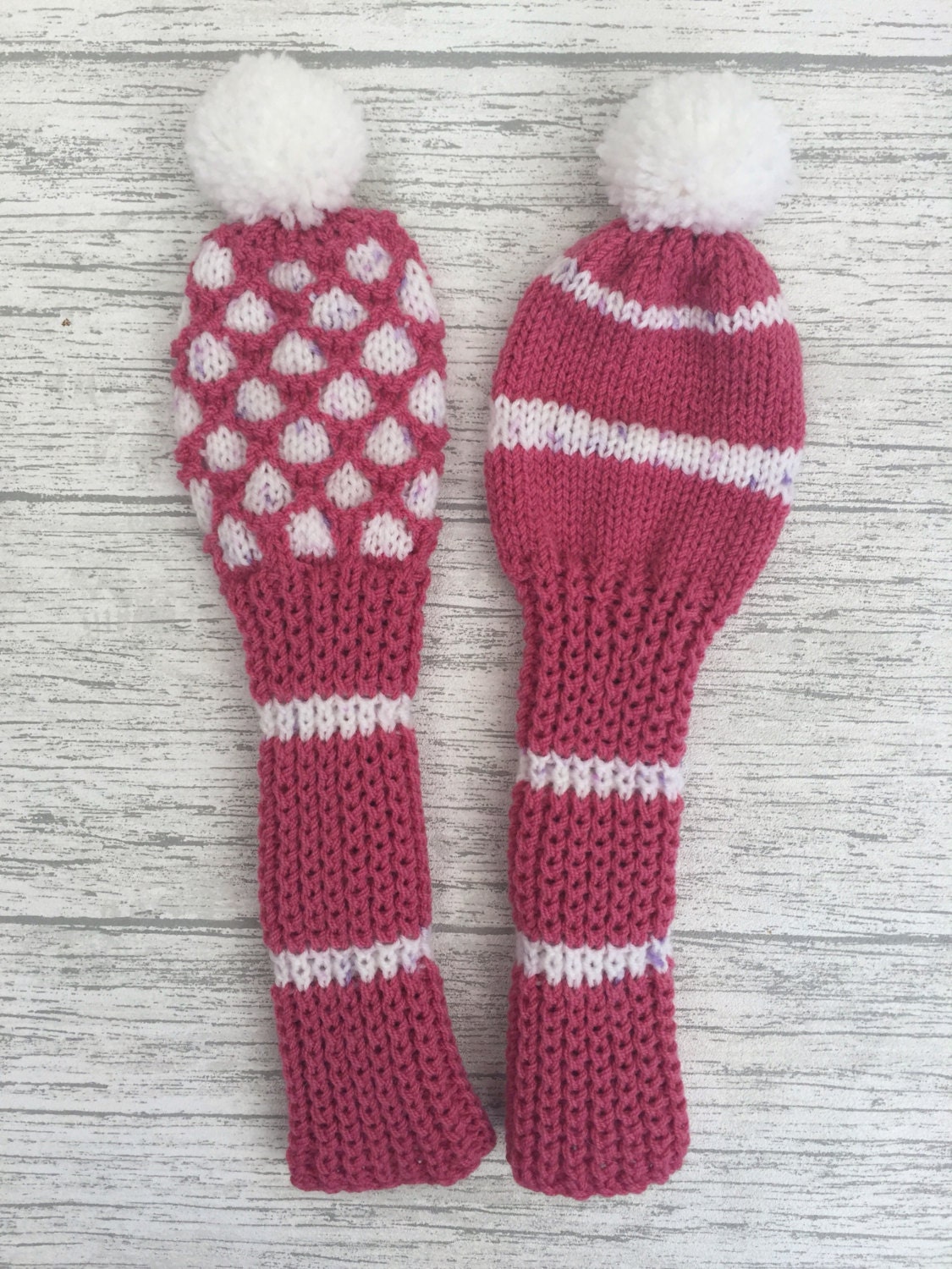 Golf club head cover set putter cover hand knitted covers