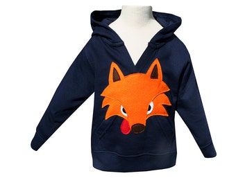 Items similar to Children's Fox Hoodie, eco-friendly felt, American ...