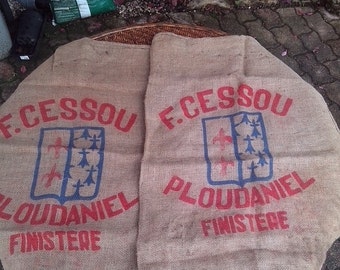 DISCOUNT 2 burlap bags F. CESSOU of Ploudaniel of Finistère