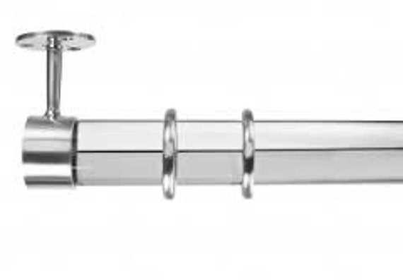 Custom Length Acrylic Drapery Rod