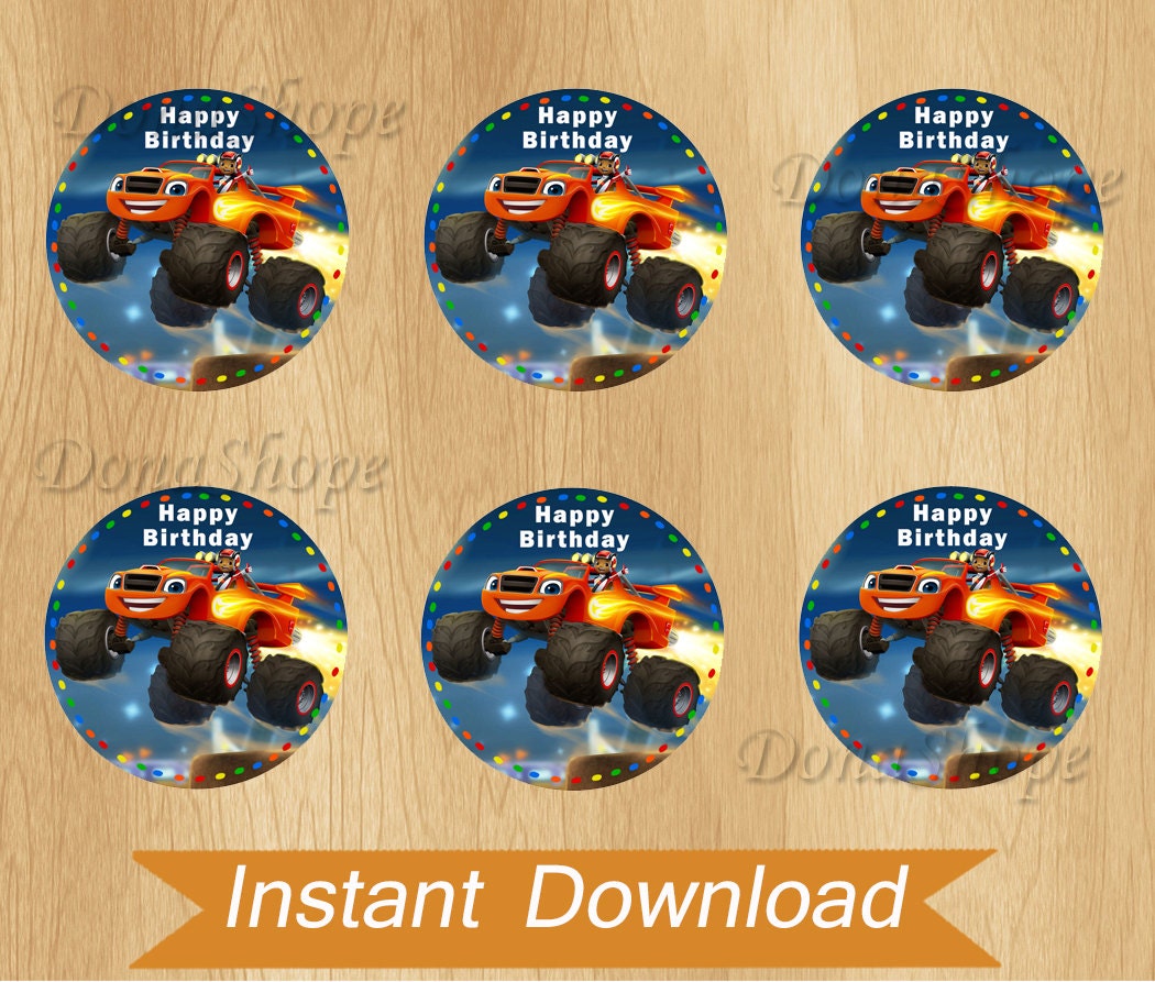 Blaze and the Monster Machines Cupcake Toppers Blaze by DonaShope