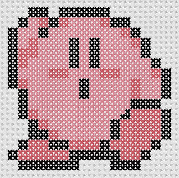 Items similar to Kirby Cross-stitch Pattern on Etsy