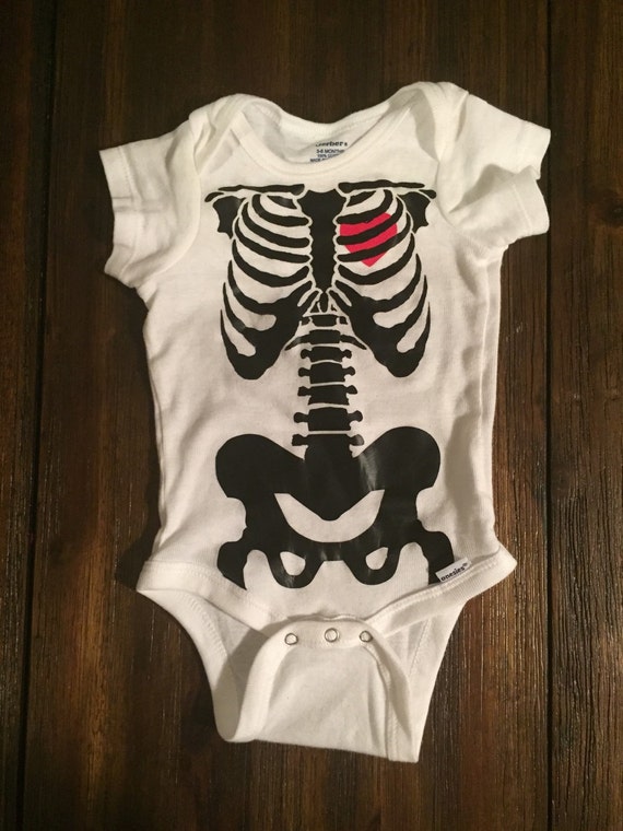 newborn skeleton onesie