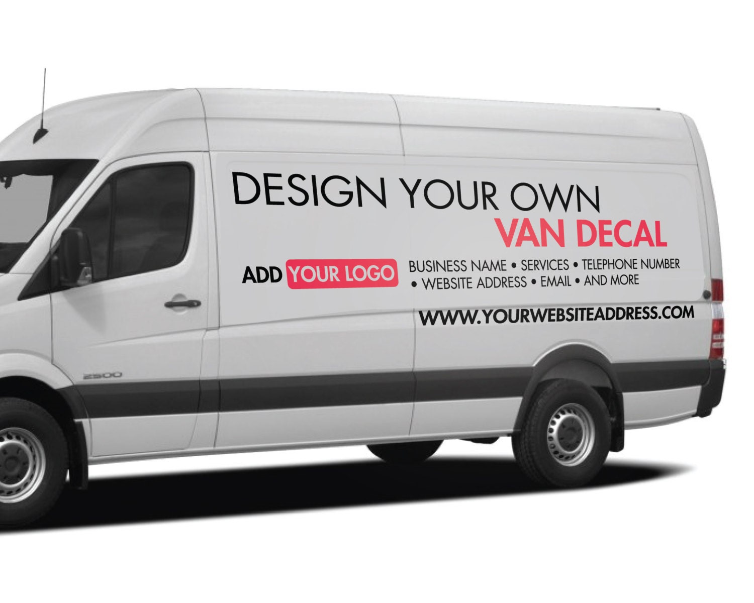 Design Your Own Custom Van Truck Decal by UrbanArtworkStore