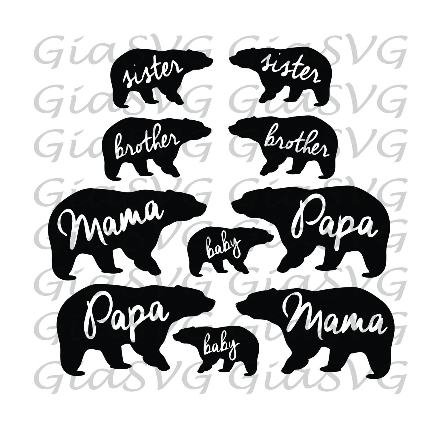 Free Free Family Bear Svg 387 SVG PNG EPS DXF File