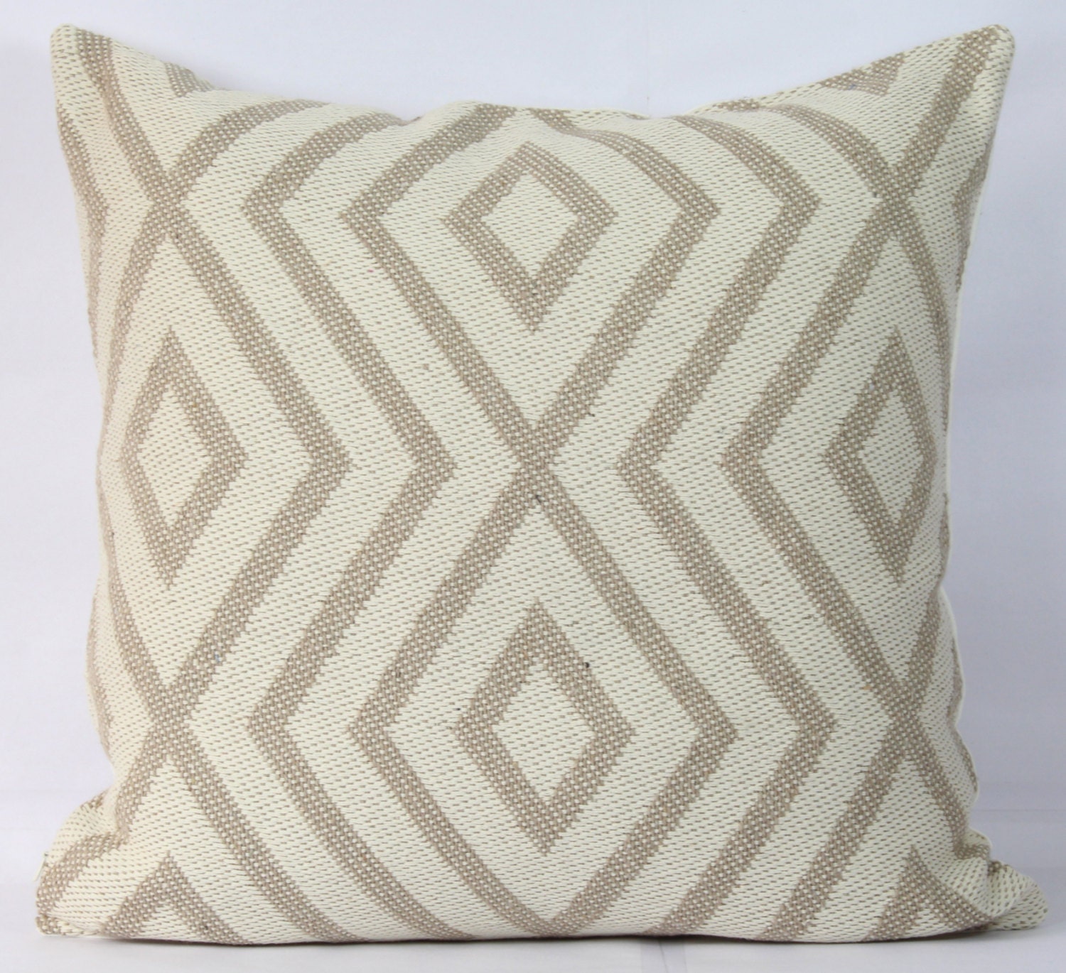 Beige pillow geometric throw pillow case 20x20 decorative