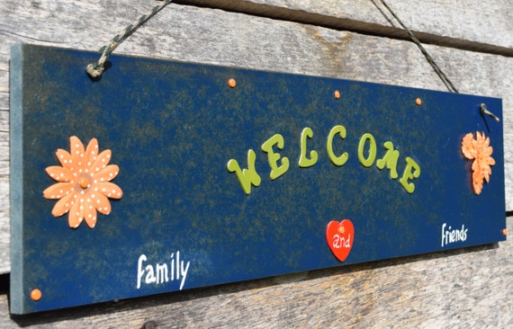 Download WELCOME family and friends by BaggySignLady on Etsy