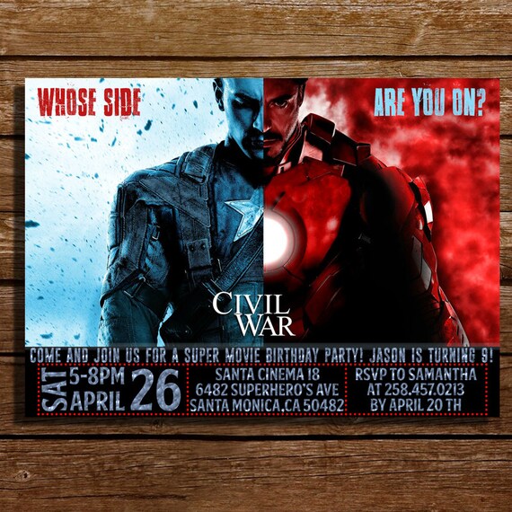 Civil War Party Invitations 4